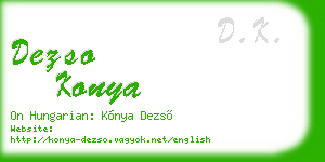 dezso konya business card