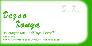 dezso konya business card